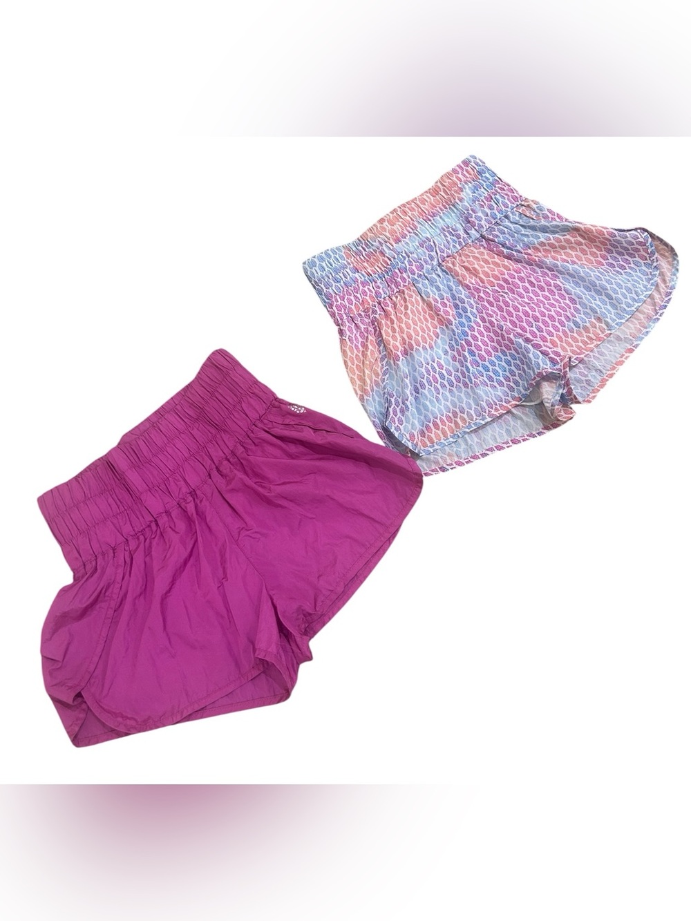 Free people Movement Pink & multi high elastic waist athletic Shorts size medium